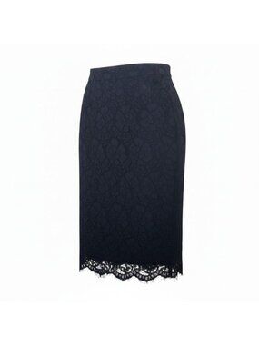 Dolce & Gabbana Full Lace Skirt Tight Floral Back Zip 38 Black